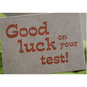 Good Luck on Your Test!